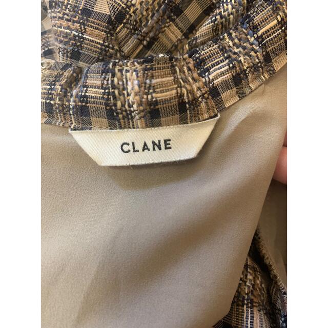 CLANE(クラネ)の即完売美品【CLANE(クラネ)】シースルーチェックアームワンピース レディースのワンピース(ロングワンピース/マキシワンピース)の商品写真