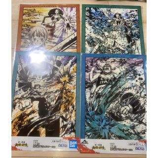 ONE PIECE - ワンピース 一番くじ H賞 墨式描き下ろしポスター 4種