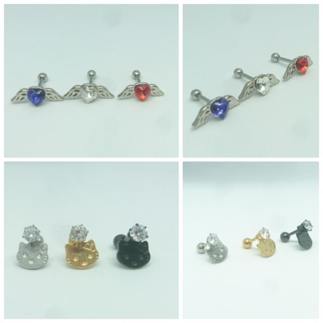 ボディピアス　ハート　猫 レディースのアクセサリー(ピアス)の商品写真