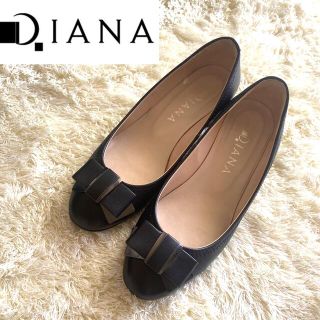 ダイアナ(DIANA)の【かおりん様専用】DIANA ダイアナ リボンパンプス　太ヒール23.5(ハイヒール/パンプス)