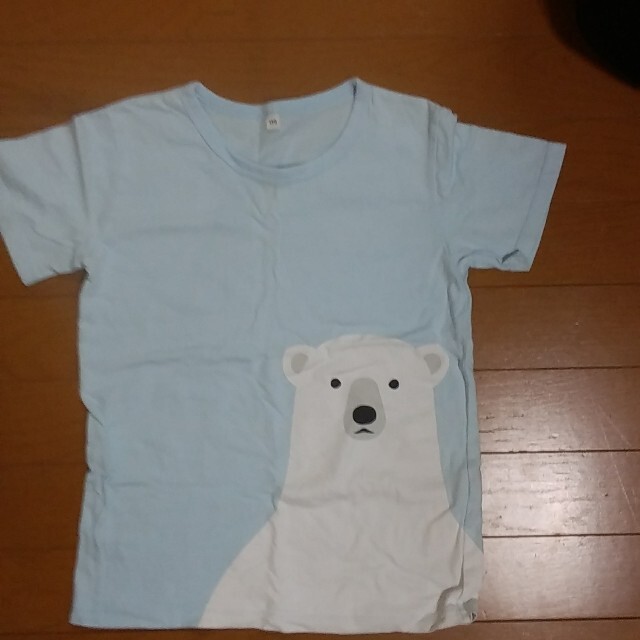 MUJI (無印良品)(ムジルシリョウヒン)の無印の白熊Tシャツ　130サイズ キッズ/ベビー/マタニティのキッズ服男の子用(90cm~)(Tシャツ/カットソー)の商品写真