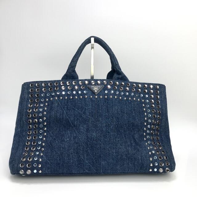 完売】 PRADA - カナパデニムショルダーバッグハンドバッグ プラダ