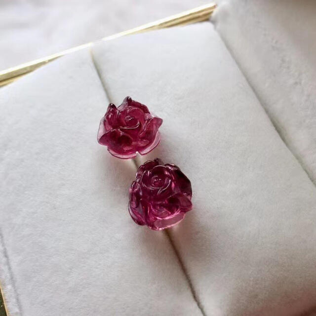 ⭐︎【高級】トルマリン ピアス k18 11.3x5.2mm-