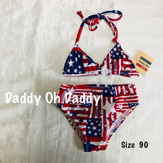 ダディオーダディー(daddy oh daddy)の☆ Daddy Oh Daddy ☆ アメリカ星条旗柄女の子ビキニ水着 90 ☆(水着)