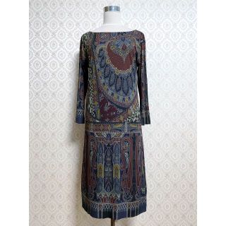 エトロ(ETRO)の新品 ETRO エトロ 柄物ワンピース(ひざ丈ワンピース)