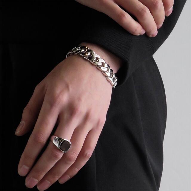 トムウッド Slim Bracelet M Onyx スリムブレスレット 925