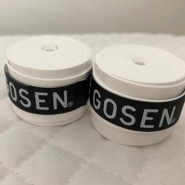 GOSEN - GOSEN グリップテープ 2個☆迅速発送 白色 ゴーセン マイバチ✳︎色変更可の通販 by とら's shop｜ゴーセンならラクマ