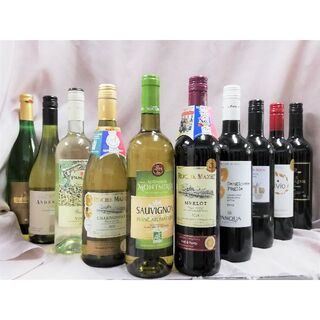 特価ワイン　世界各国　赤白ワイン　750ml 合計10本（北海道沖縄不可です(ワイン)
