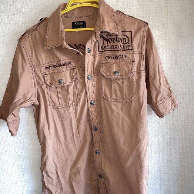 Norton(ノートン)のNortonノートン軍服風 半袖 コットンシャツ メンズのトップス(Tシャツ/カットソー(半袖/袖なし))の商品写真