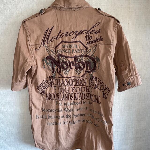 Norton(ノートン)のNortonノートン軍服風 半袖 コットンシャツ メンズのトップス(Tシャツ/カットソー(半袖/袖なし))の商品写真