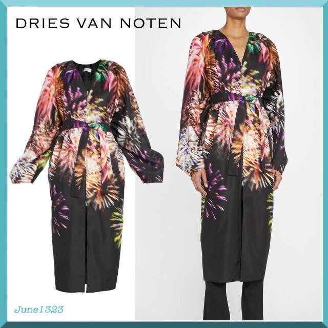 DRIES VAN NOTEN(ドリスヴァンノッテン)の【新品、未使用】ドリスヴァンノッテンの花柄プリントコート レディースのジャケット/アウター(ロングコート)の商品写真