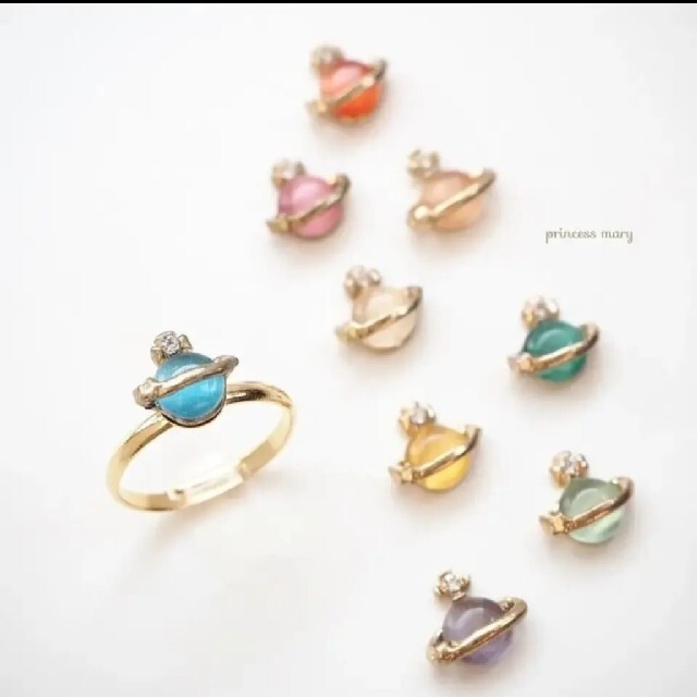 数量限定》フォレストグリーン♡土星リング レディースのアクセサリー(リング(指輪))の商品写真