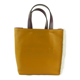 マルニ(Marni)のMARNI マルニ SHMP0040Q2 ムートン レザー ボア 2WAY ショルダー ハンド バッグ ベージュ系 ホワイト系【美品】【中古】(メッセンジャーバッグ)