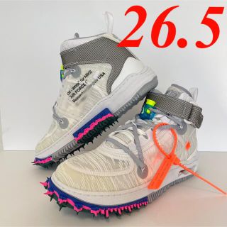 ナイキ(NIKE)のOff-White × Nike Air Force1 Mid White 白(スニーカー)