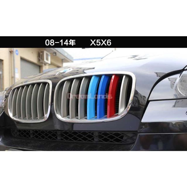 塗装済 BMW X5 X6シリーズ Mカラー グリルフィン(07〜14年)E70