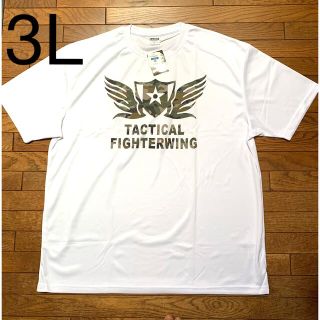 ティシャツ　クルーネック　3L ホワイト　冷感　快適素材(Tシャツ/カットソー(半袖/袖なし))