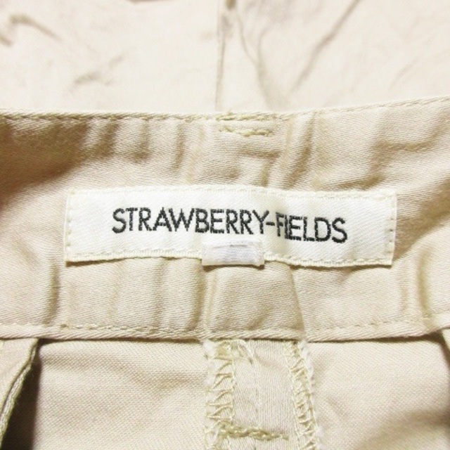 STRAWBERRY-FIELDS(ストロベリーフィールズ)のストロベリーフィールズ パンツ クロップド ストレッチ 刺繍 XS ベージュ レディースのパンツ(その他)の商品写真