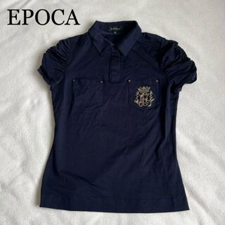 エポカ(EPOCA)の【EPOCA】エポカ ロゴ入りポロTシャツ トップス レディース ネイビー(Tシャツ(半袖/袖なし))