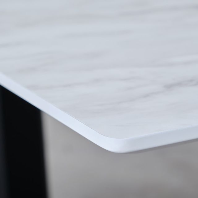 センターテーブル ローテーブル リビングテーブル　簡易組立　大理石調　ホワイト インテリア/住まい/日用品の机/テーブル(ローテーブル)の商品写真