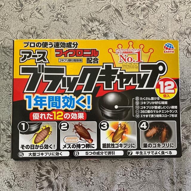 アース製薬(アースセイヤク)のアース　ブラックキャップ　12個入 インテリア/住まい/日用品の日用品/生活雑貨/旅行(日用品/生活雑貨)の商品写真