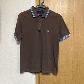 フレッドペリー(FRED PERRY)のFred perry ポロシャツ ブラウン×水色 サイズ36(ポロシャツ)