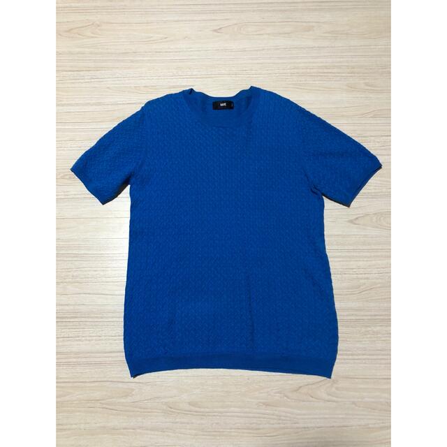 HARE(ハレ)の美品 HARE サマーニット S ブルー メンズのトップス(Tシャツ/カットソー(半袖/袖なし))の商品写真