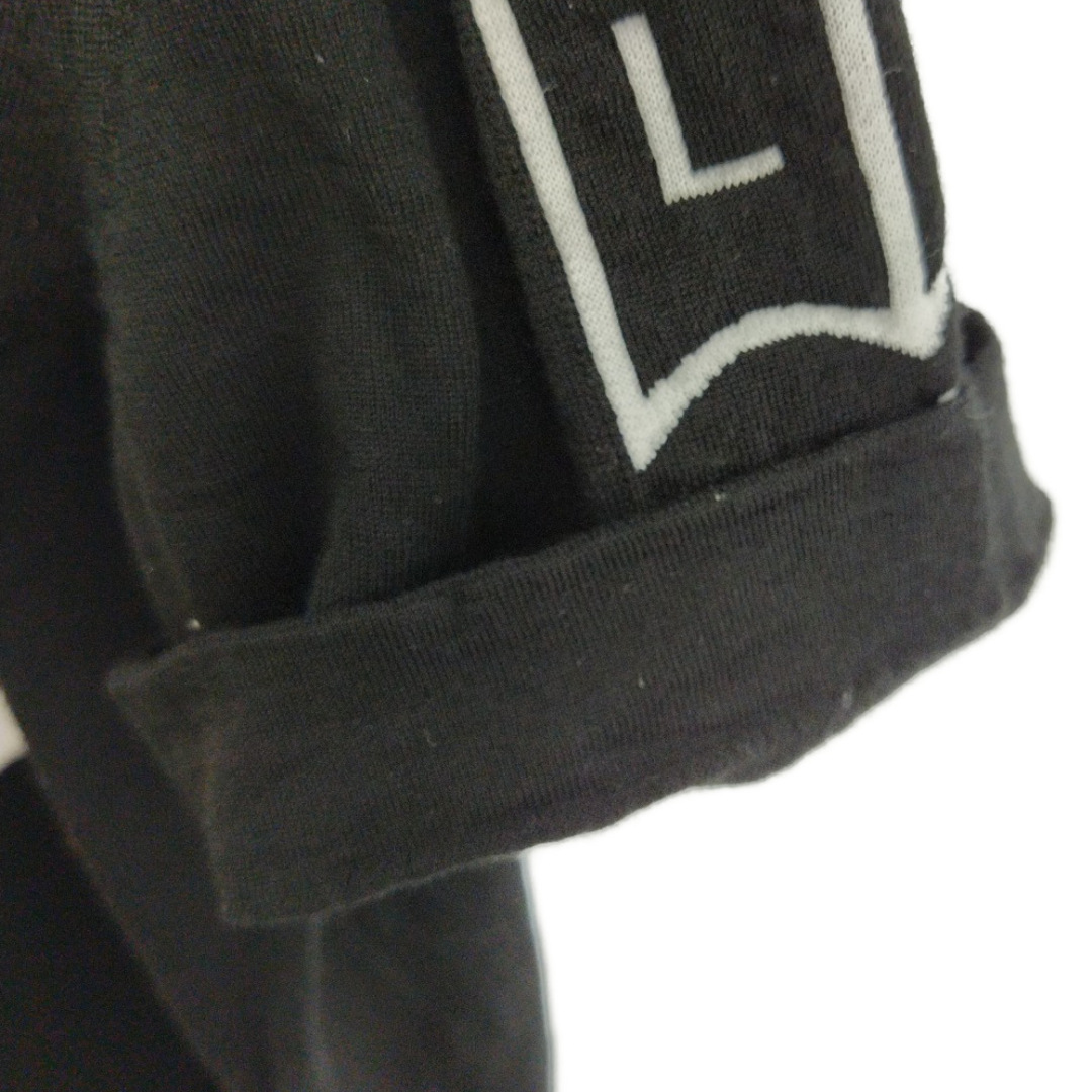 先行販売 黒 ニット 半袖 ルイヴィトン ロゴ バーコード&アース S ニット/セーター