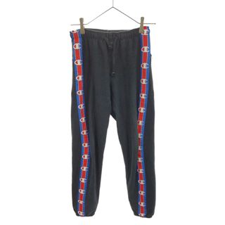 ヴェトモン(VETEMENTS)のVETEMENTS ヴェトモン 17SS×Champion KNEE SHAPED TAPE SWEAT PANTS WSS17CH12×チャンピオン サイドライン ロゴ スウェット パンツ ブラック #dg2302(その他)