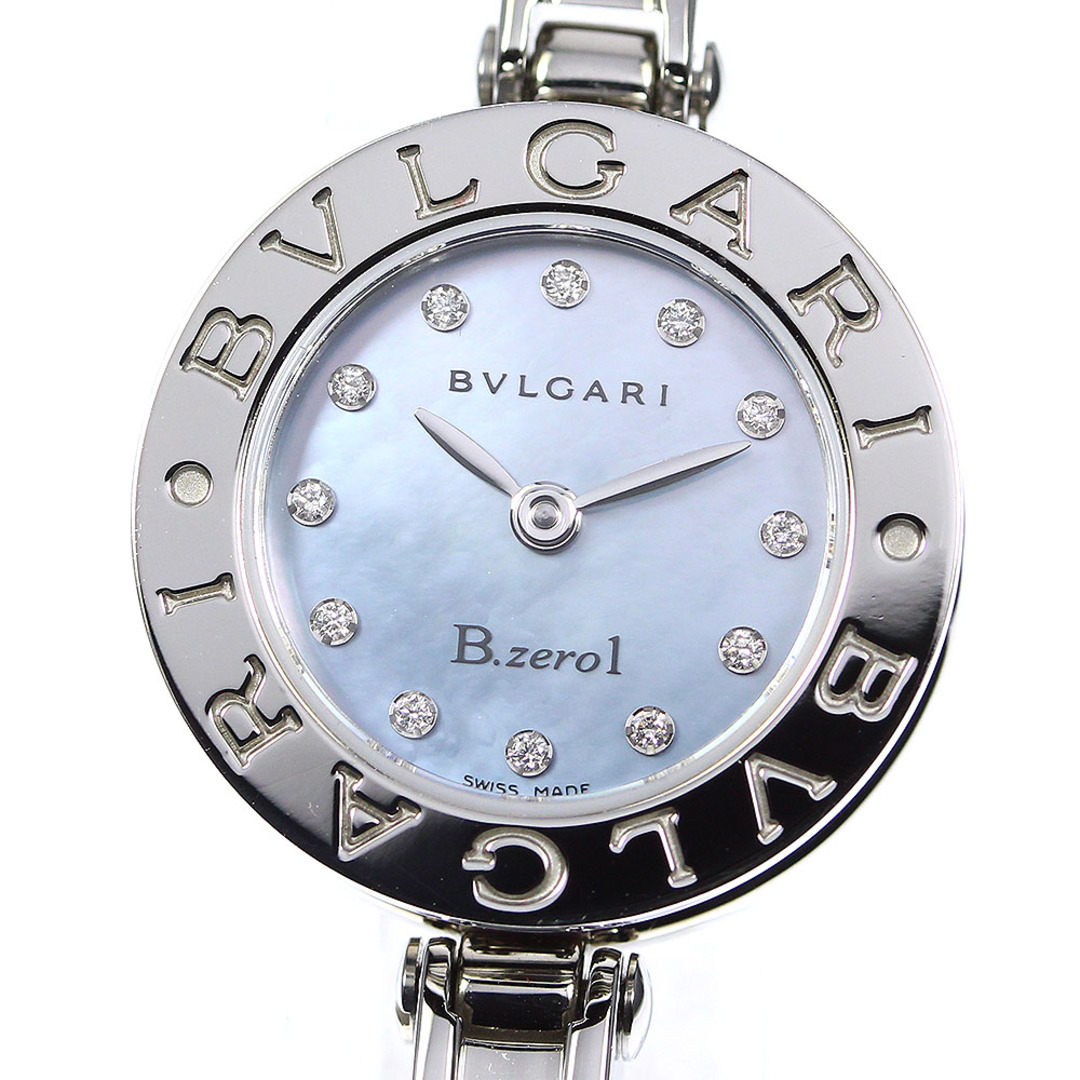 ☆美品★箱・保証書付き【BVLGARI】ブルガリ B-zero1 12Pダイヤ Sサイズ BZ22S クォーツ レディース