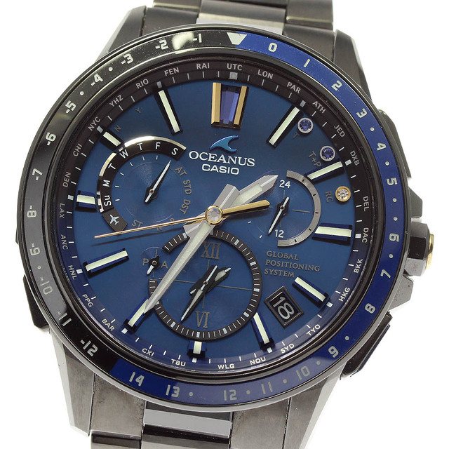 ☆美品★保証書付き【CASIO】カシオ オシアナス 世界限定200本 OCW-G1100S-1AJR ソーラー電波 メンズ【ev15】