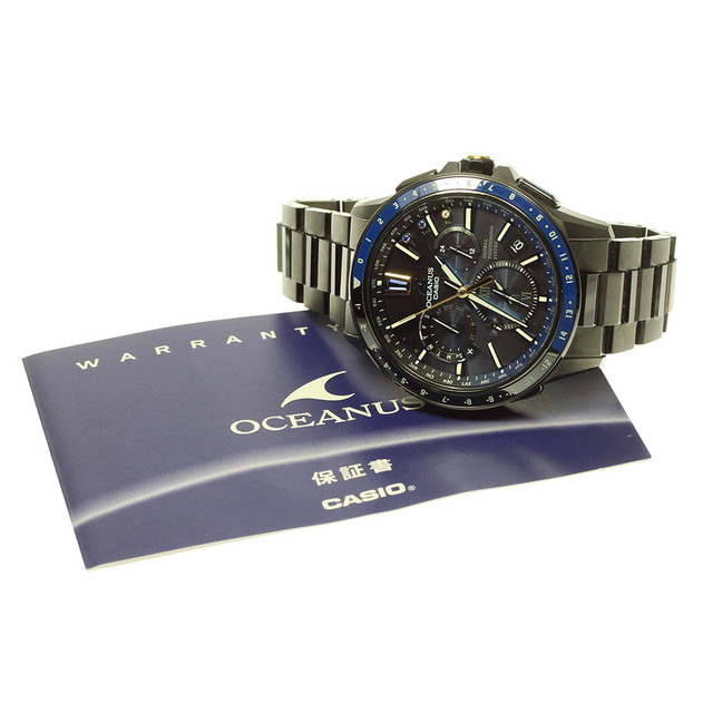 ☆美品★保証書付き【CASIO】カシオ オシアナス 世界限定200本 OCW-G1100S-1AJR ソーラー電波 メンズ【ev15】