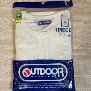 アウトドアプロダクツ(OUTDOOR PRODUCTS)のOUTDOOR  アウトドア  半袖ヘンリーTシャツ 白(ｸﾘｰﾑ色)3L(Tシャツ/カットソー(半袖/袖なし))