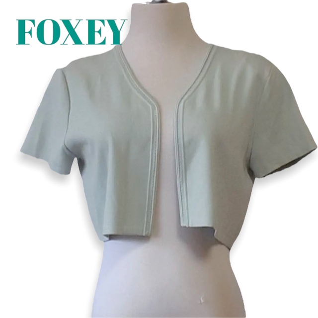 摂取カロリー FOXEY Ruffle カーディガン サイズ40 ラッフル
