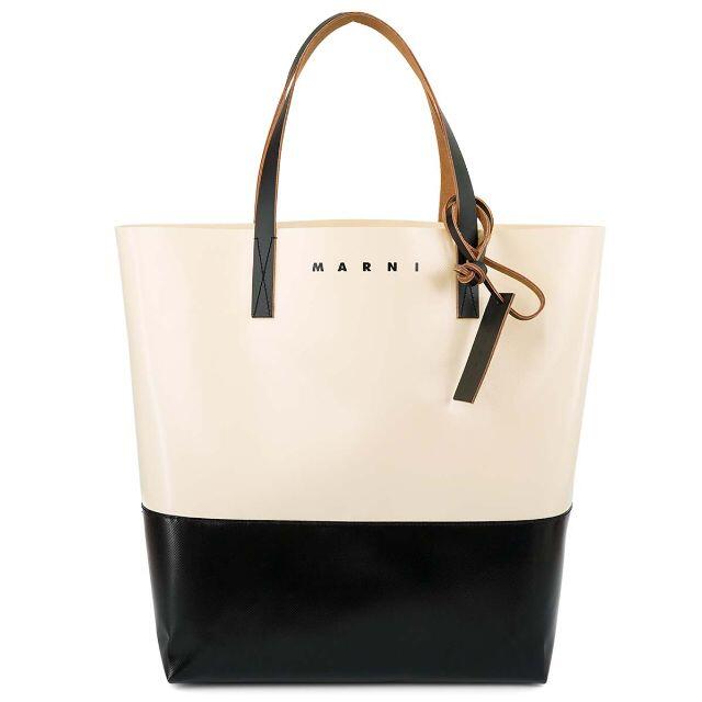 M - MARNI ショッピングバッグ SHMQ0037A0 WHITE/BLACKの通販 by