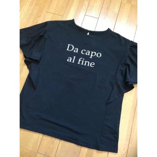 トップス　Ｌサイズ　袖フリル(Tシャツ(半袖/袖なし))