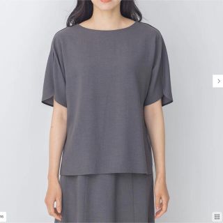 ジユウク(自由区)の【イージーケア/セットアップ対応】サマーセットアップ　ブラウス【GRAY】(シャツ/ブラウス(半袖/袖なし))