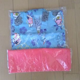 ゆかた　浴衣　120cｍ　こども　子供　帯付き2点セット　新品(甚平/浴衣)