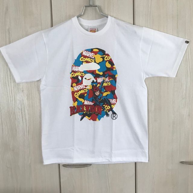 アベイシングエイプ MARVELコラボプリントTシャツ メンズ L