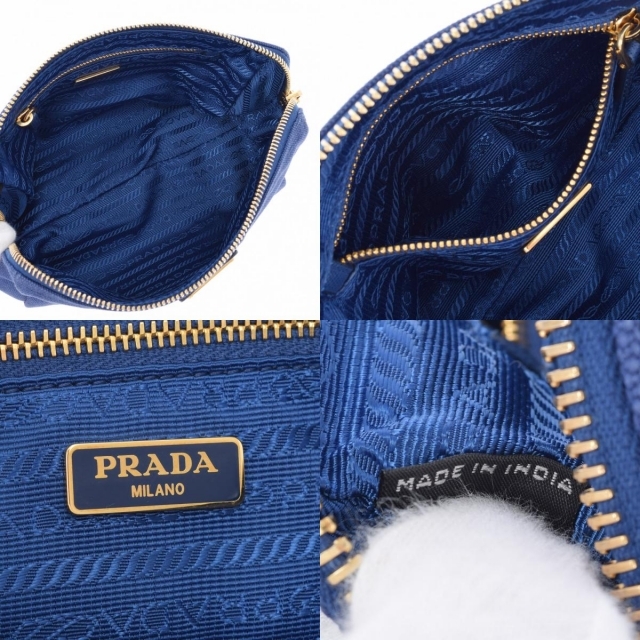 PRADA(プラダ)のプラダ  カナパ ポーチ ブルー レディースのファッション小物(ポーチ)の商品写真