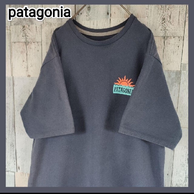 patagonia(パタゴニア)のボクチン様専用 パタゴニアワンポイントロゴ バックビックプリント古着 メンズのトップス(Tシャツ/カットソー(半袖/袖なし))の商品写真