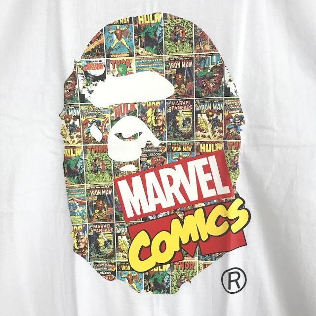 BAPE Tシャツ XL サイズ アベンジャーズ コラボ ホワイト MARVEL