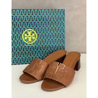 トリーバーチ(Tory Burch)のトリーバーチ イネス ミッドヒール タン サイズ7(サンダル)