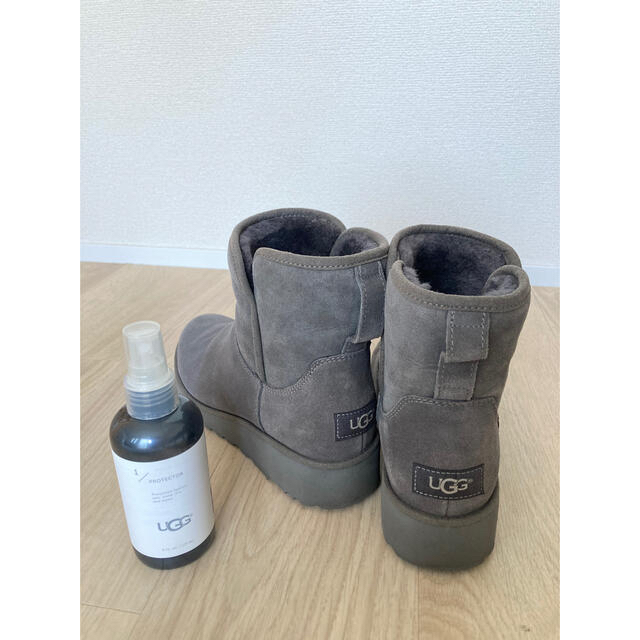 開梱 設置?無料 】 UGG - UGG ムートンブーツ プロテクトスプレー付き 買い割 【美品】UGG アグ ムートンブーツ ショートブーツ 灰色 ブーツ
