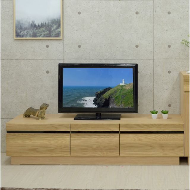 テレビ台166cm 70インチ対応 完成品　オーク　テレビボード ＴＶ台 ＴＶボ