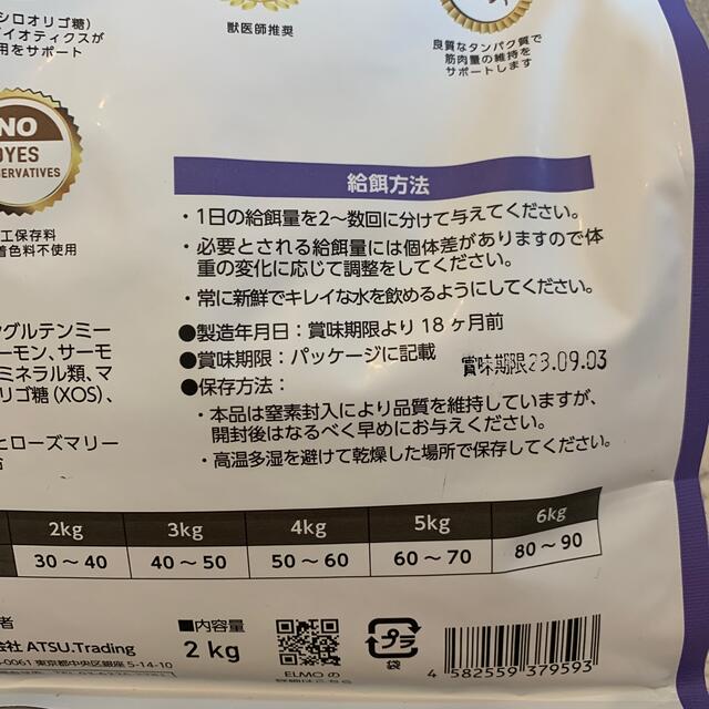 ELMO 成猫用キャットフード　合計　5.6kg 1