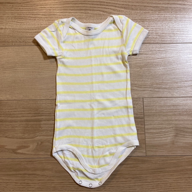 PETIT BATEAU(プチバトー)のプチバトーロンパース　12M/74cm 3枚セット キッズ/ベビー/マタニティのベビー服(~85cm)(タンクトップ/キャミソール)の商品写真