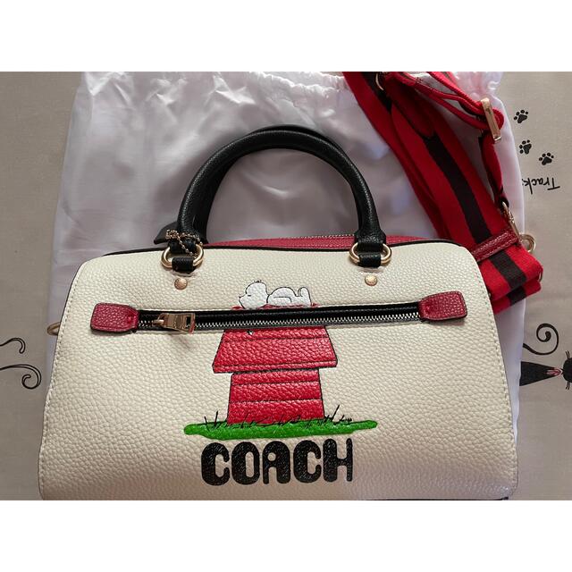 COACH スヌーピーコラボ ミニボストンショルダーバッグ