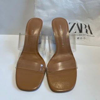 ザラ(ZARA)のZARA  クリアサンダル　37（24㎝）(ミュール)