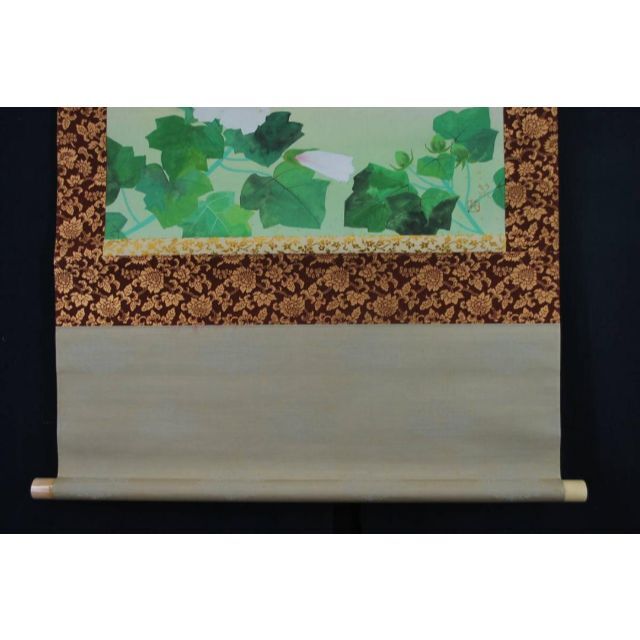 真作】満田竹水/芙蓉図/掛軸☆宝船☆Q‐480 男の子向けプレゼント集結