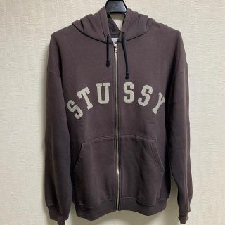 トップスSTUSSY アーチロゴ ジップアップパーカー L オールド